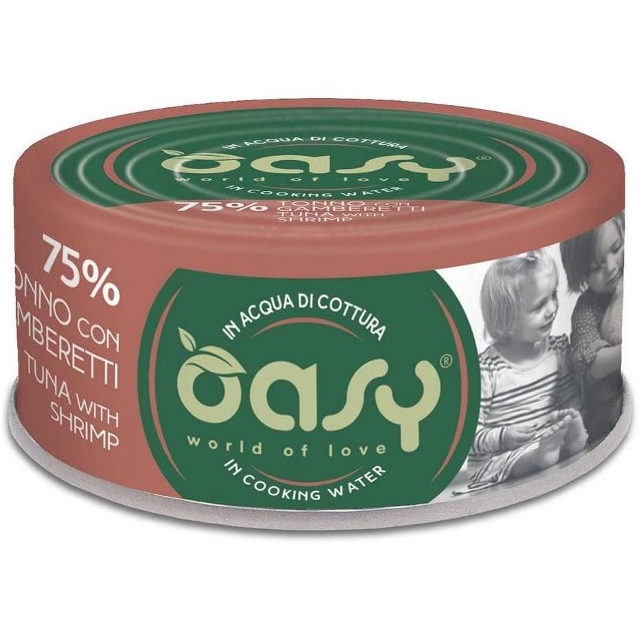 Oasy More Love Tonno con Gamberetti Umido Gatto 70 Gr Oasy More Love Tonno con Gamberetti Umido Gatto 70 Gr